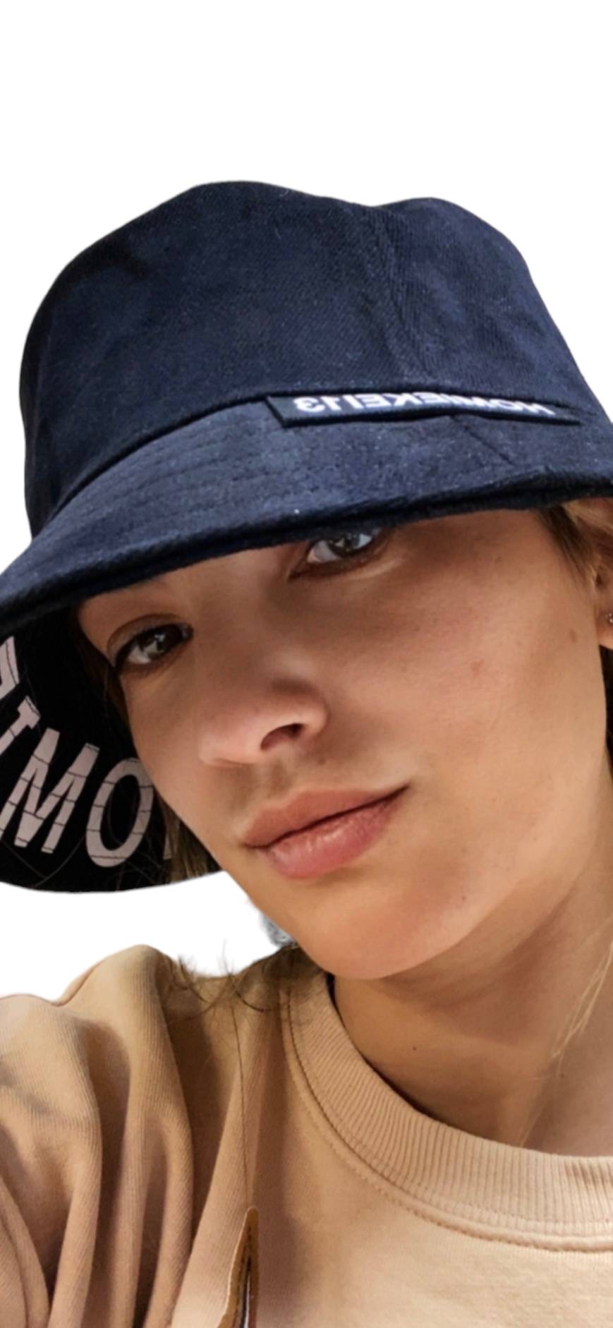 23039 バスケットHAT ブラック (ユニセックス)