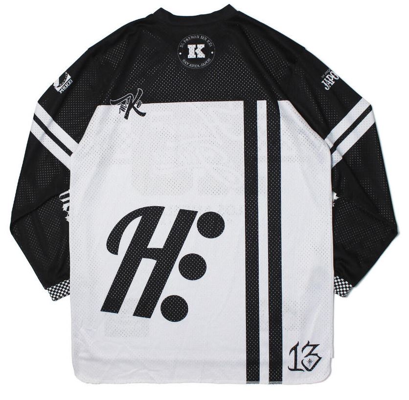 HOMIEKEI / ホーミーケイ / レーシング ロング Tシャツ / カラー ホワイト