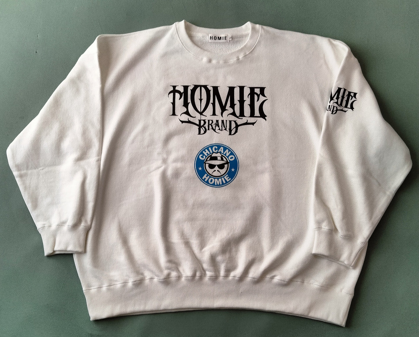 25033 CREW NECK SWEATSHIRT WHITE　少量在庫（裏パイル）