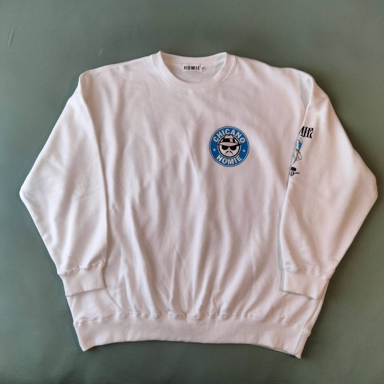 25023 CREW NECK SWEATSHIRT WHITE　少量在庫（裏パイル）